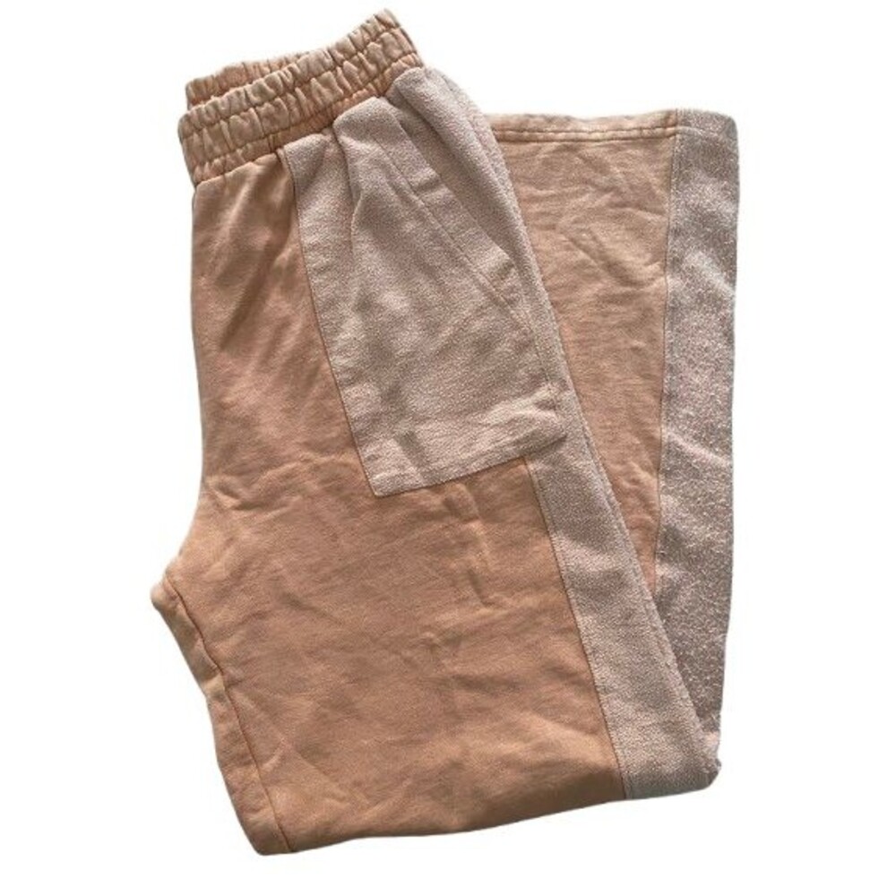 Roxy Women's Peach Orange Detail Pocket Side Wide Leg Lounge Sweat Pants Size S